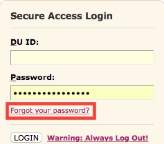 Forgot your password