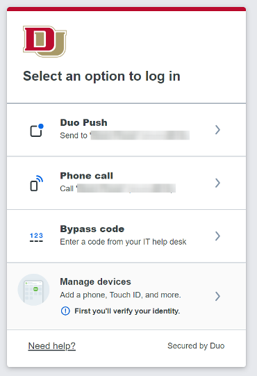 Title: Screenshot showing Duo request for multiple devices